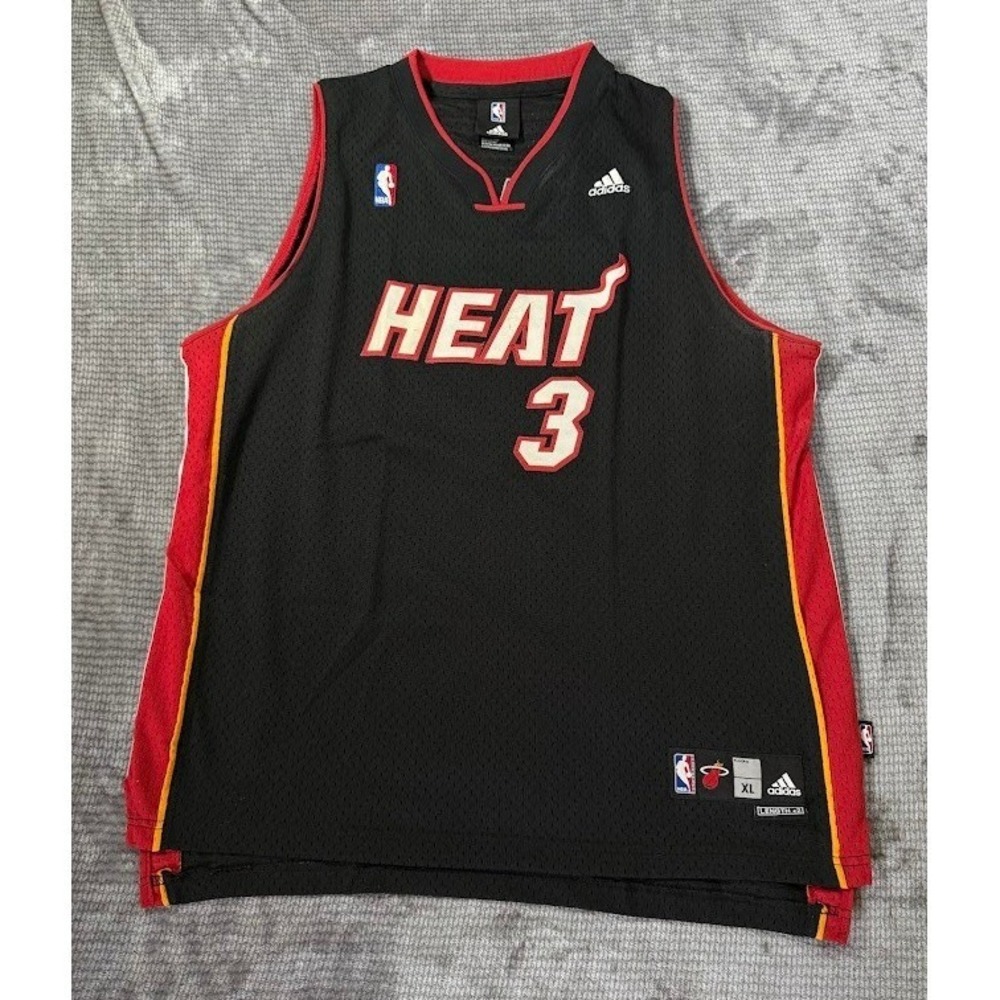 Adidas Dwyane Wade Miami Heat Jersey Youth XL 18-20 Black NBA Basketball 3